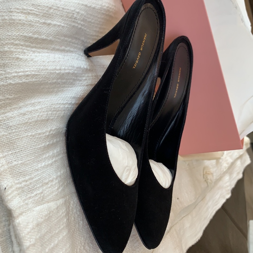 Mansur Gavriel suede heel slipper